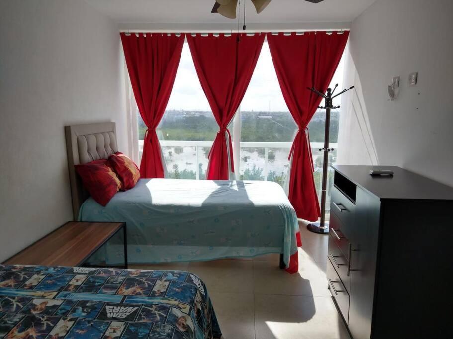 Hermoso Condo De 2 Habitaciones Frente Al Caribe Cancun Bagian luar foto